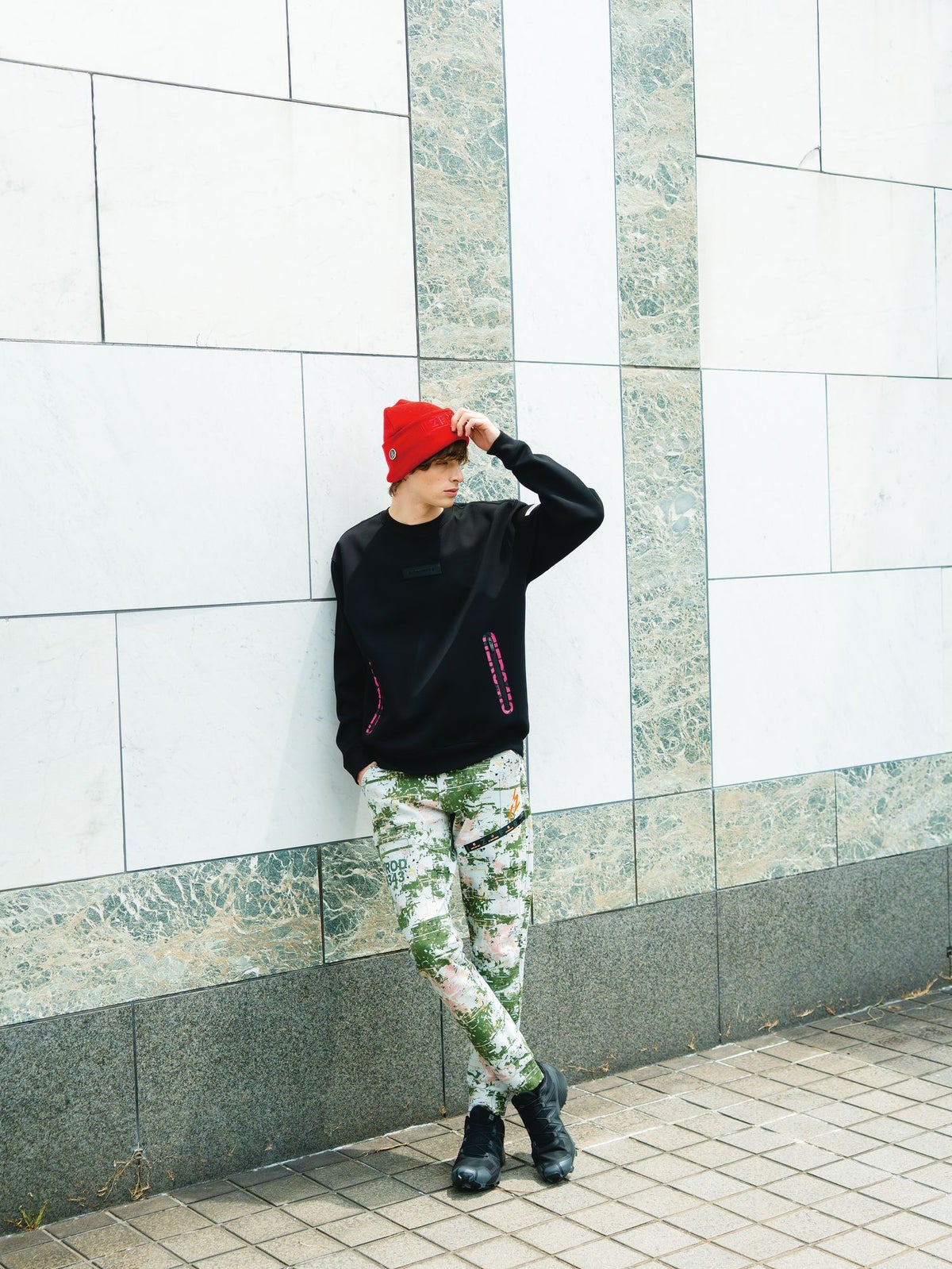 I'Z FRONTIER HEAVY JERSEY STERTCH WORM SWEAT SHIRT #8100S（2枚目）