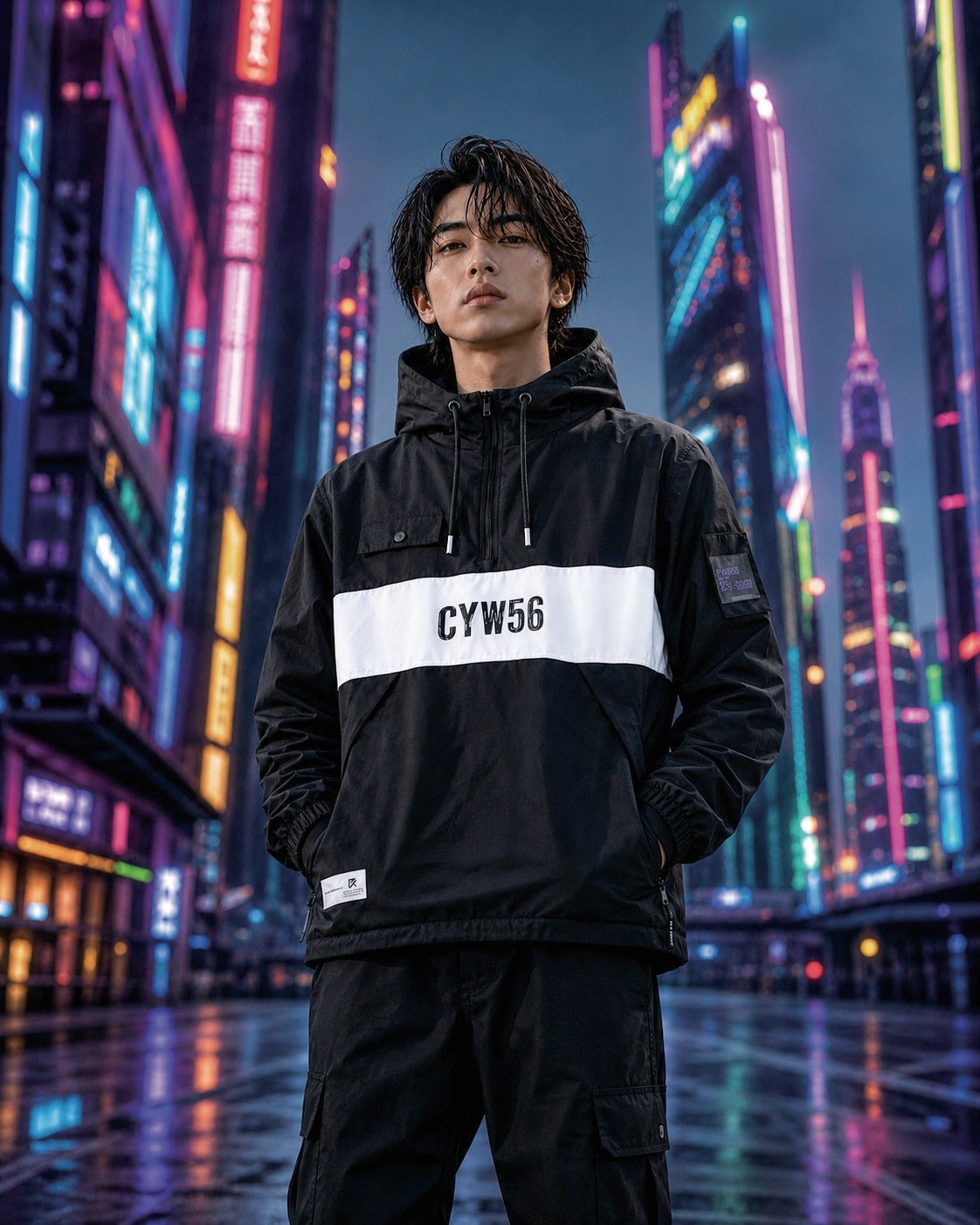 P's ナイロン4WAYストレッチアノラックパーカー #90108