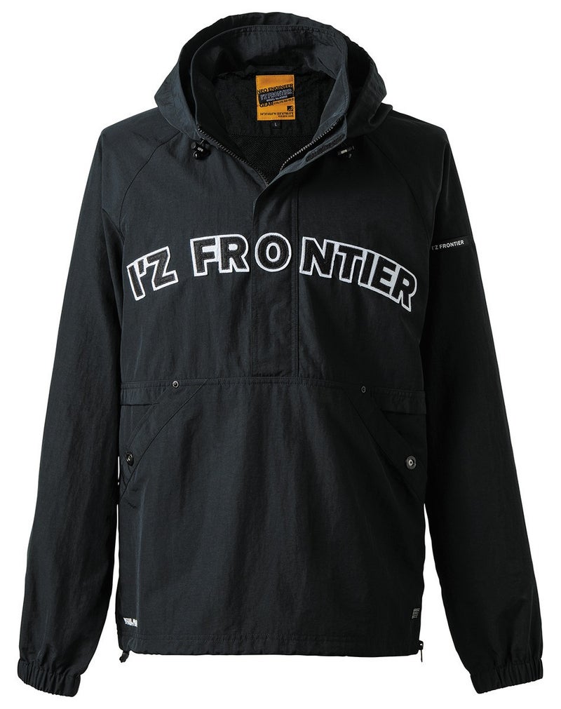 I'Z FRONTIER HARD TASRAN NYLON HALF ZIP PARKA #9019S