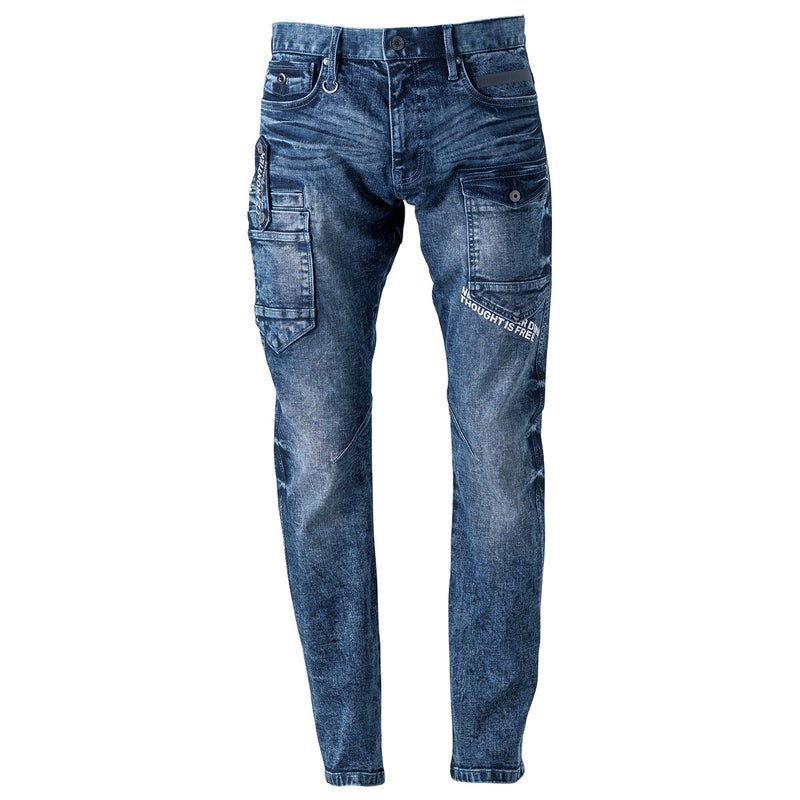 I'Z FRONTIER HIGHPOWER STRETCH DENIM CARGO PANTS #7352S