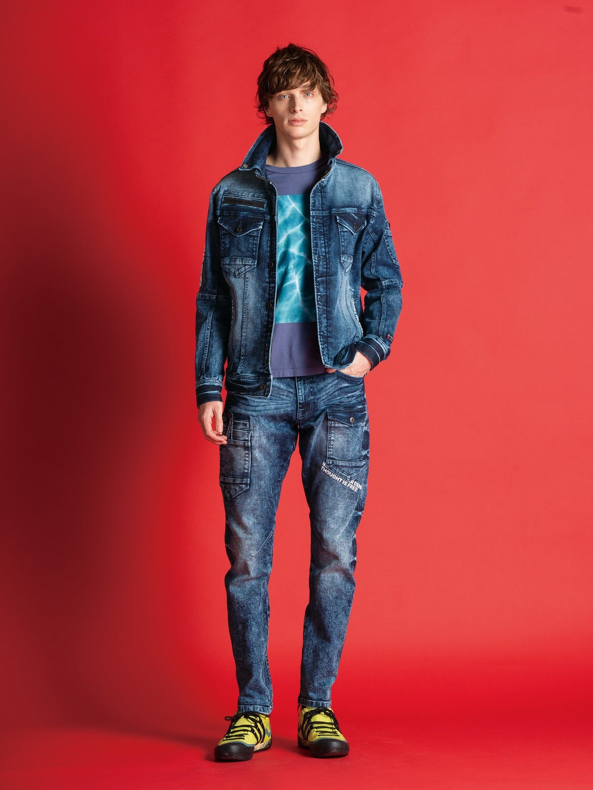 I'Z FRONTIER HIGHPOWER STRETCH DENIM CARGO PANTS #7352S（3枚目）